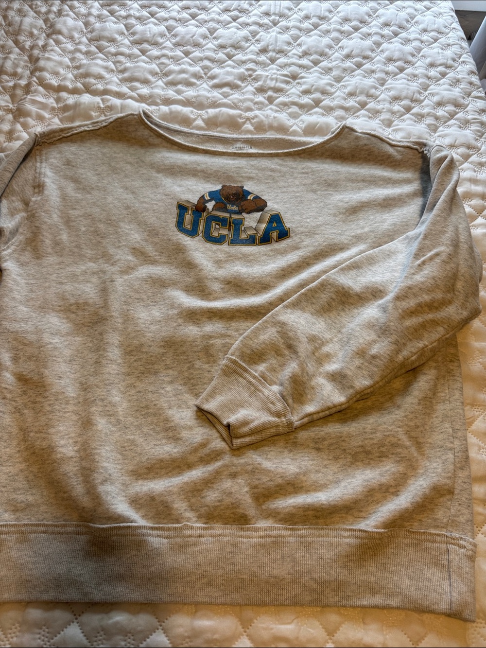 Hollister Light Gray UCLA Graphic Sweatshirt